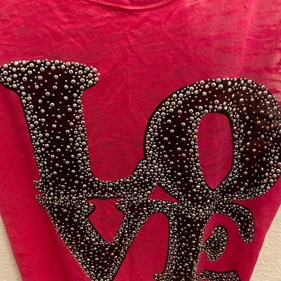 NWT beautiful bling Love tank top - Picture 5 of 7